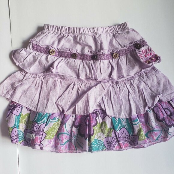 Naartjie size 4 Outfit top ruffle skirt purple boho - Picture 4 of 5